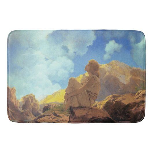 Maxfield Parrish Ochtend 1922 Wolkenblauw Kunstsch Badmat (Voorkant)