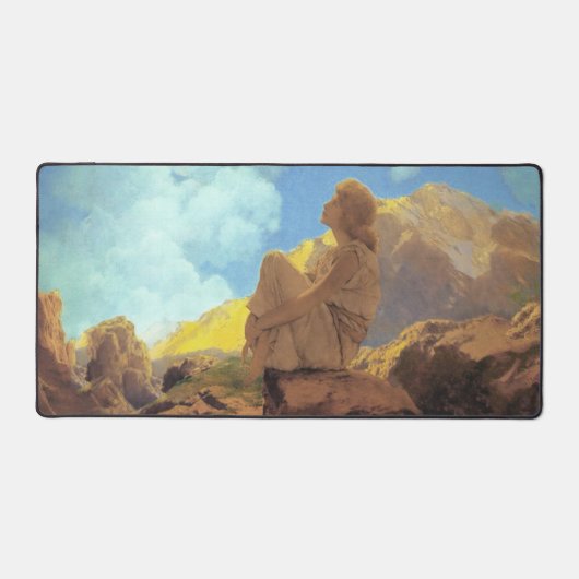 Maxfield Parrish Ochtend 1922 Wolkenblauw Kunstsch Bureaumat (Voorkant)