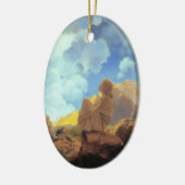 Maxfield Parrish Ochtend 1922 Wolkenblauw Kunstsch Keramisch Ornament (Links)