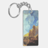 Maxfield Parrish Ochtend 1922 Wolkenblauw Kunstsch Sleutelhanger (Voorkant Links)