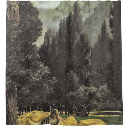 Maxfield Parrish - Poetsdroom (1901) Douchegordijn (Voorkant)