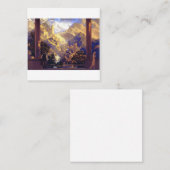 Maxfield Parrish Romance 1922 Vierkante Visitekaartje (Voorkant / Achterkant)