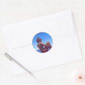 "Maxfield Parrish Stars" Ronde Sticker (Envelop)