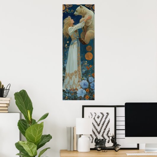 Maxfield Parrish stijl Nordic Prince Poste Poster (Thuiskantoor)