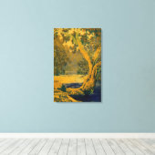 Maxfield Parrish - Studie voor Autumn Brook Canvas Afdruk (Insitu (Houten vloer))