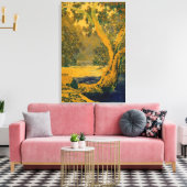Maxfield Parrish - Studie voor Autumn Brook Canvas Afdruk (Insitu (Woonkamer))