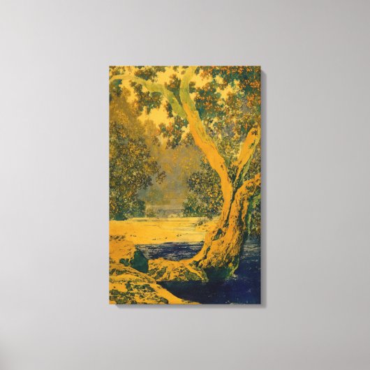 Maxfield Parrish - Studie voor Autumn Brook Canvas Afdruk (Voorkant)