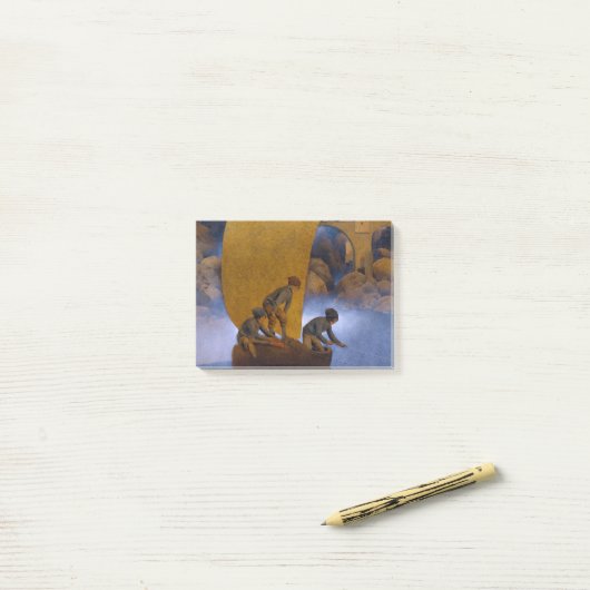 Maxfield Parrish Wynken Blynken en Nod Post-it® Notes (Op bureau)