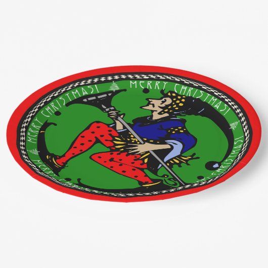 Maxfield Parrish-y Christmas Elf (koekjesbakje) Papieren Bordje (Gekanteld)