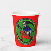 Maxfield Parrish-y Christmas Elf Papieren Bekers (Achterkant)