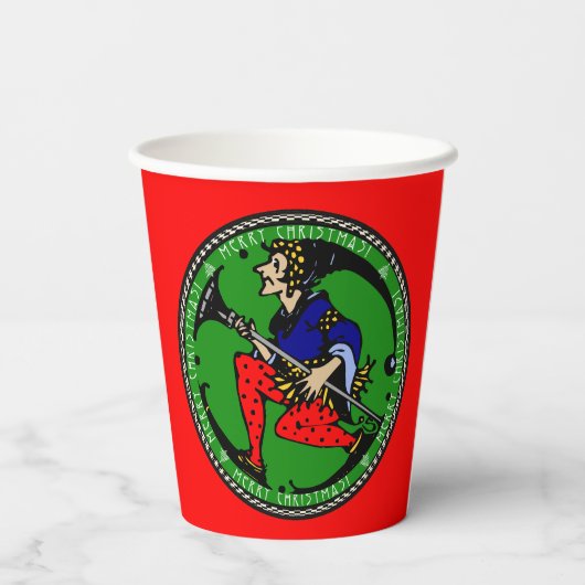 Maxfield Parrish-y Christmas Elf Papieren Bekers (Achterkant)