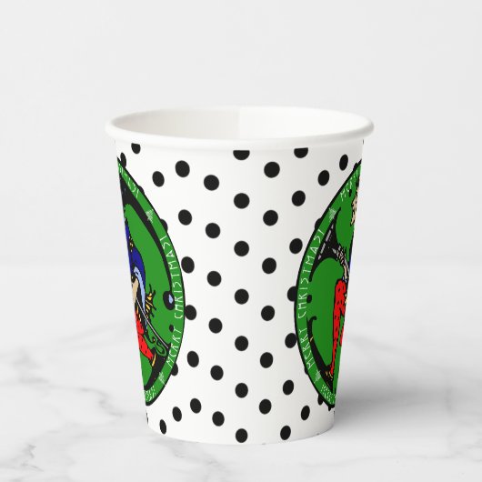 Maxfield Parrish-y Christmas Elf Papieren Bekers (Links)