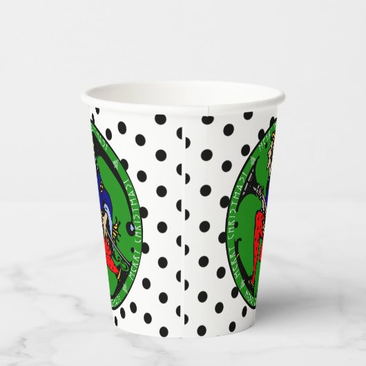 Maxfield Parrish-y Christmas Elf Papieren Bekers (Rechts)