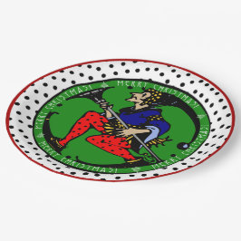 Maxfield Parrish-y Christmas Elf Papieren Bordje