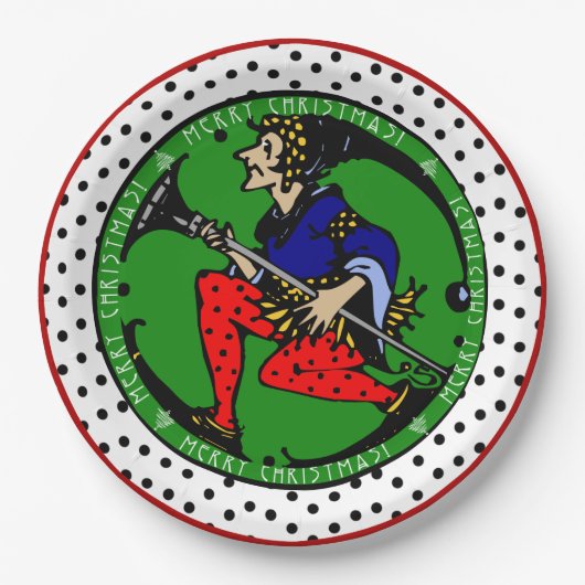 Maxfield Parrish-y Christmas Elf Papieren Bordje (Voorkant)