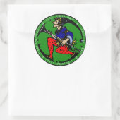 Maxfield Parrish-y Christmas Elf Ronde Sticker (Tas)