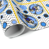 Maxfield Parrish-y Hanukkah Elf Cadeaupapier (Rol Hoek)