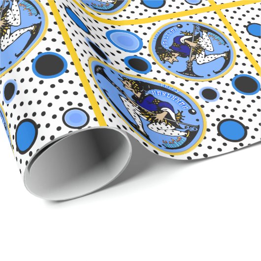 Maxfield Parrish-y Hanukkah Elf Cadeaupapier (Rol Hoek)