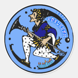 Maxfield Parrish-y Hanukkah Elf Ronde Sticker