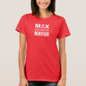 MaxForMayor Red Tee Shirt (Voorkant)
