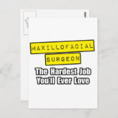 Maxillofaciale chirurg... moeilijkste baan briefkaart (Voorkant / Achterkant)