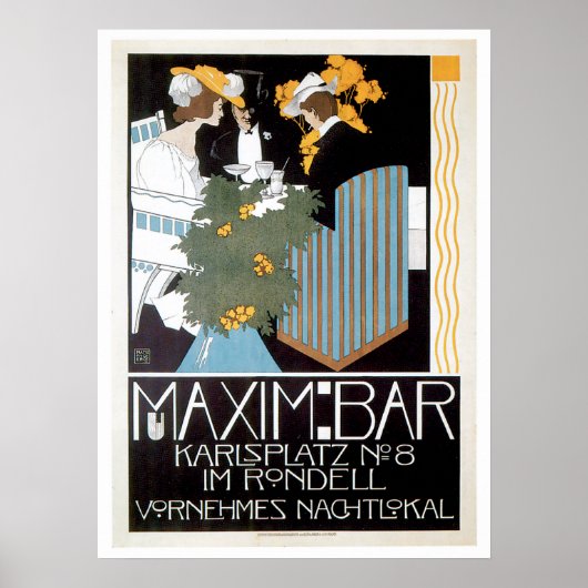 Maxim Bar  Food and Art Poster (Voorkant)