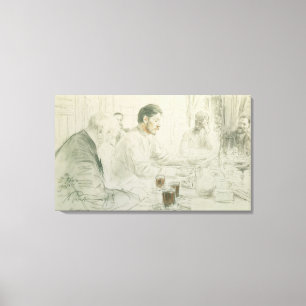 Maxim Gorky leest zijn gedicht 'Kinderen' Canvas Afdruk
