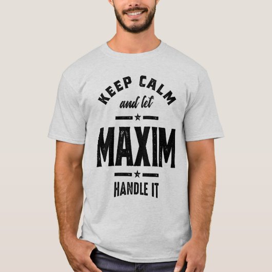Maxim Persoonlijke naam Birthday Gift T-shirt (Voorkant)