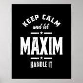 Maxim Persoonlijke naam Birthday Poster (Voorkant)