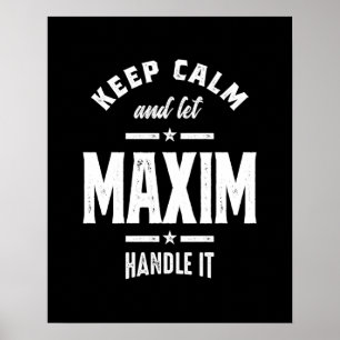 Maxim Persoonlijke naam Birthday Poster