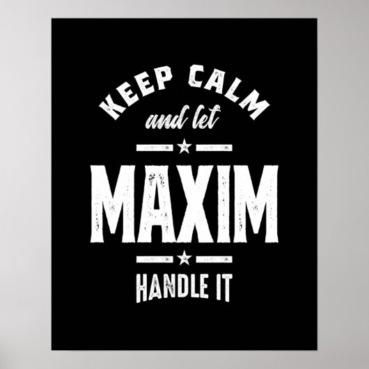 Maxim Persoonlijke naam Birthday Poster (Voorkant)