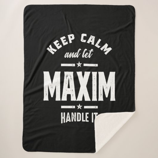 Maxim Persoonlijke naam Birthday Sherpa Deken (Voorkant)