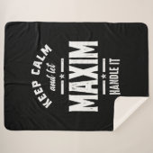 Maxim Persoonlijke naam Birthday Sherpa Deken (Voorkant (horizontaal))