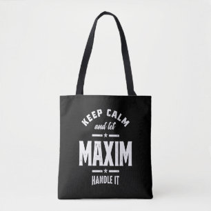 Maxim Persoonlijke naam Birthday Tote Bag