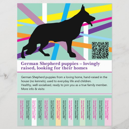 Maximaal Duitse Herdershond gepersonaliseerde Flye Flyer (Voorkant)