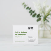 Maximaal Elegant groen Visitekaartje (Staand voorkant)