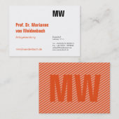 Maximaal Elegant oranje Visitekaartje (Voorkant / Achterkant)