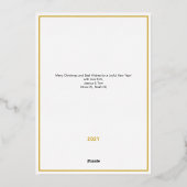 Maximaal vrolijk script Kerst foto Folie Feestdagenkaart (Achterkant)