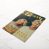 Maximaal vrolijk script Kerst foto Folie Feestdagenkaart (Gedraaid)