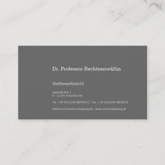 Maximal Understatement Visitekaartje (Voorkant)