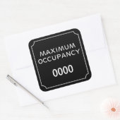 Maximale bezetting vierkante sticker (Envelop)