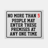 Maximale bezettingsgraad bewerkbaar deurmat (Voorkant)