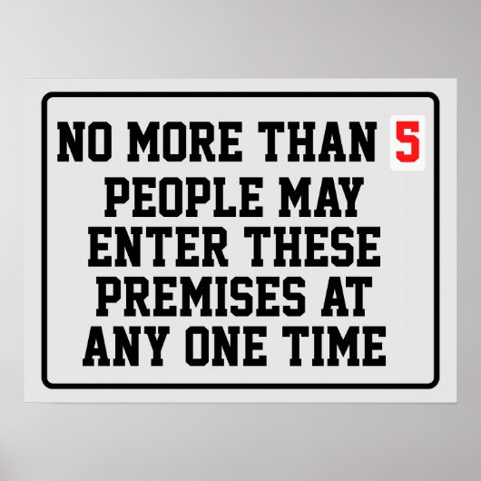 Maximale bezettingsgraad bewerkbaar poster (Voorkant)