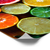 Maximale keukenfoto van kleurrijke citrusvruchten poster (Hoek)