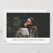 Maximale minimalistische foto Sla de datumkaart op Save The Date (Voorkant)