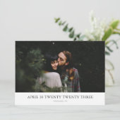 Maximale minimalistische foto Sla de datumkaart op Save The Date (Staand voorkant)