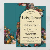 Maximalisaliste Baby shower Uitnodiging Jewel Tone (Voorkant / Achterkant)
