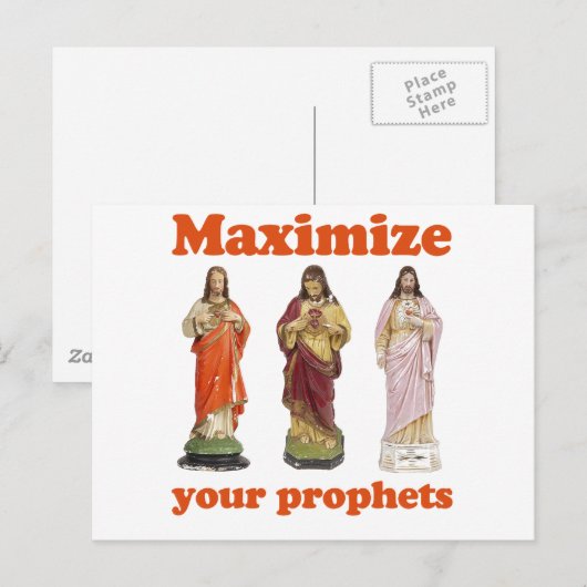 Maximaliseer uw profeten briefkaart (Voorkant / Achterkant)