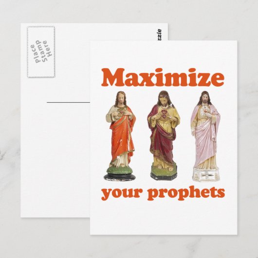 Maximaliseer uw profeten briefkaart (Voorkant / Achterkant)