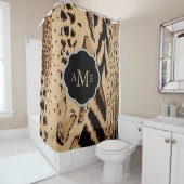 Maximalist 90s Dierenprint - Gepersonaliseerd Douchegordijn (In situ)